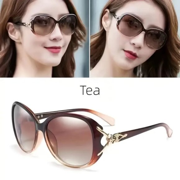 NEW Trendy Polarized Sunglasses UV Protection Round Sunglasses Eyewear Chestnut - Picture 3 of 3